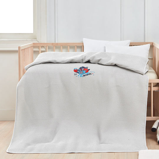 Beauty Home Blanket Cot Art 5308 Waffle Gray 100x150cm