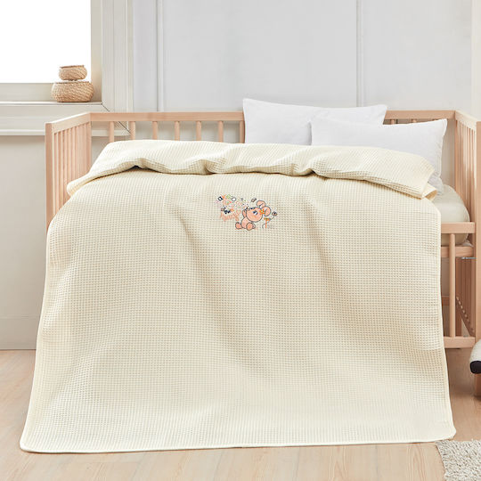 Beauty Home Blanket Cot Art 5306 Waffle Beige 100x150cm