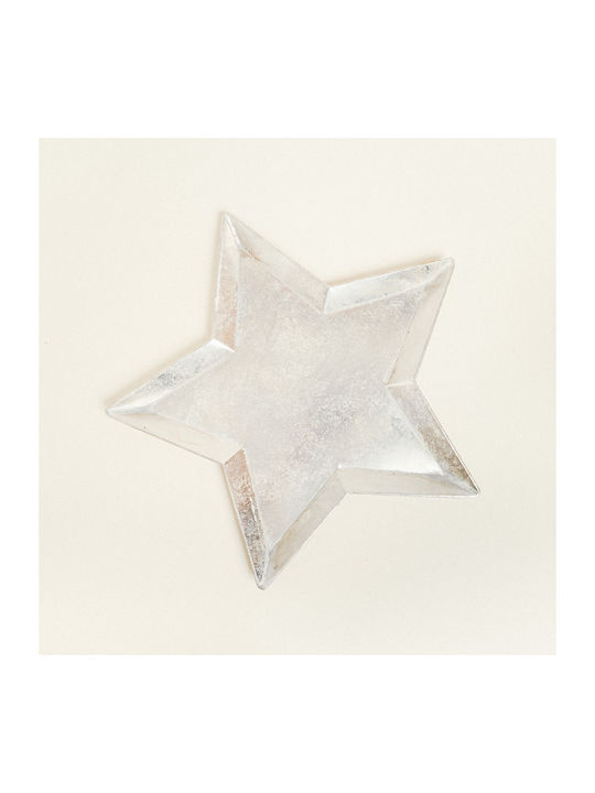 Beauty Home Метален Коледен Диск Звезда Звезди 57.5x60x2.5см