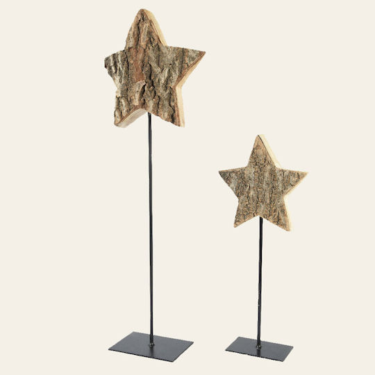 Beauty Home Wood Christmas Decorative Star 2pcs