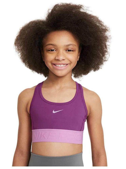 Nike Pro Swoosh Bustieră pentru copii Dri-Fit Violet
