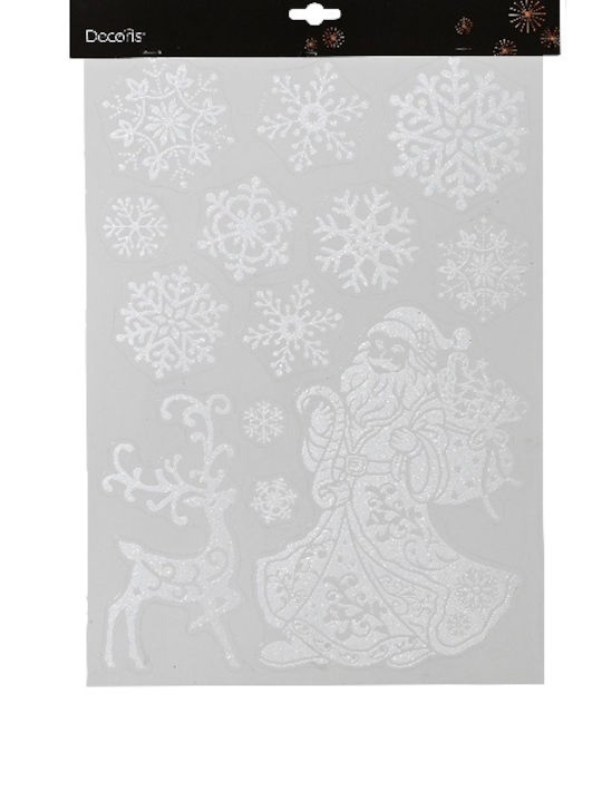 Kaemingk Christmas for Window with Design Άγιου Βασίλη and Νιφάδων