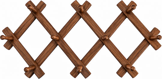 Oksia Akkordeon-Kleiderhaken 10 Haken Holz
