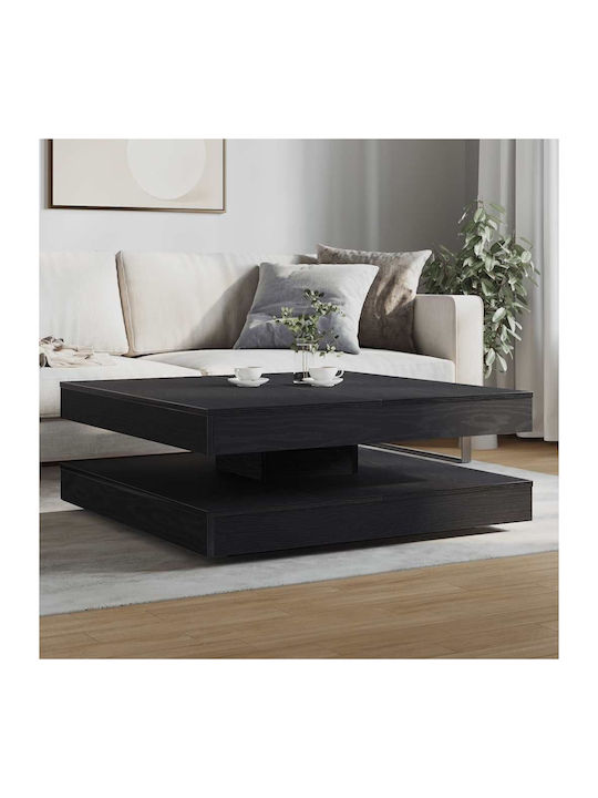 Square Central Wooden Black Coffee Table W90xL9...