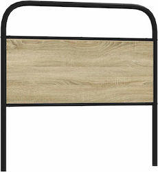 vidaXL Металик Капитон Крал Sonoma Дъб 95x100см