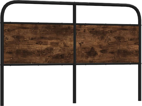 vidaXL Metal Bed Headboard Smoky Oak 166x100cm