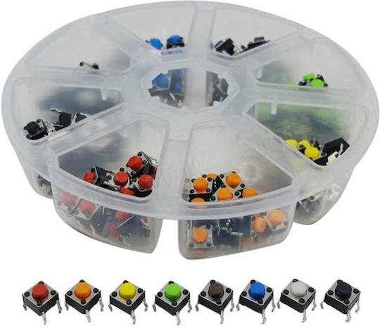 Tact Switch Assortment Kit 6x6x5mm 4pins 160pcs