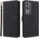 Brush Magnetic Wallet Black (Oppo A80 5G)