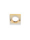 Elmark Square Glass Recessed Spot with Integrated LED and Natural White Light Copper 1pcs