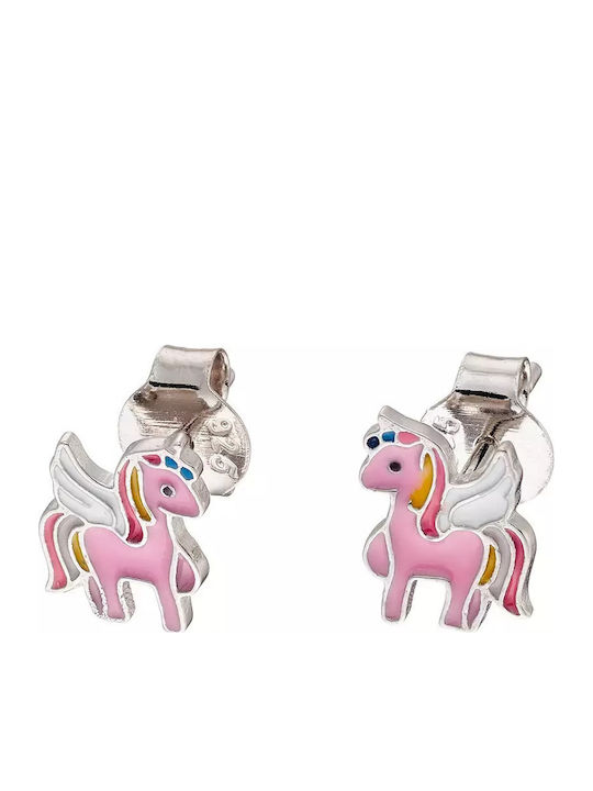 Oxzen Unicorn Kids Earrings Studs Unicorns from Silver