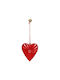 Hanging Heart Ornament Red