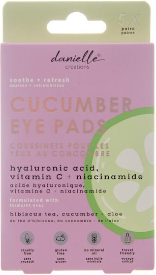 Danielle Creations Cucumber Mască de Ochi pentru Strălucire / Revitalizare 1buc