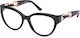 Guess Plastic Eyeglass Frame Cat Eye Black GU50...