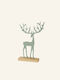 Beauty Home Illuminated Christmas Metal Figure Reindeer Green Height 31cm