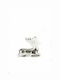 Zen Collection Christmas Ceramic Figure Reindeer Silver Length 9.5cm