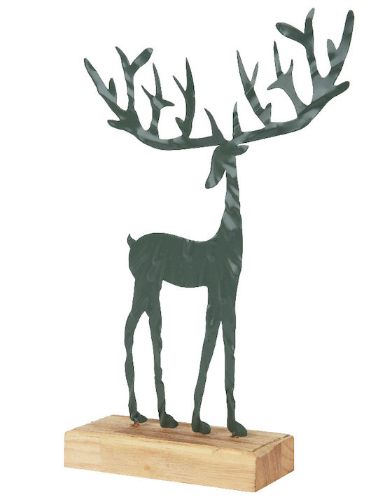 Beauty Home De Crăciun Metalică Figurină Ren Verde Înălțime 23.5cm.