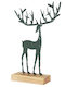 Beauty Home De Crăciun Metalică Figurină Ren Verde Înălțime 23.5cm.