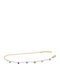 Gatsa Gold Plated Silver Anklet with Zircon Multicolour
