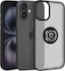 Avizar Case Iphone 16 Plus Bague Métallique Support Vidéo Black