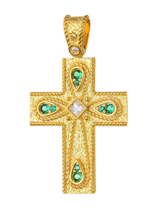 Dio Jewellery Lab Ασημένιος Σταυρός Επιχρυσωμένος