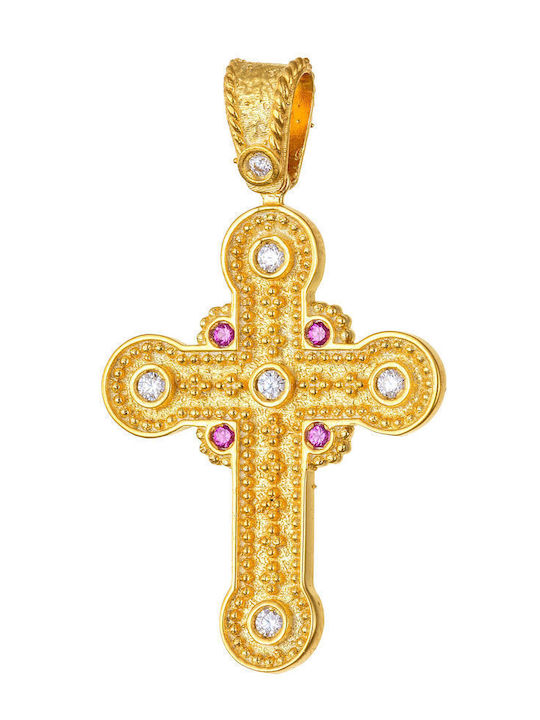Dio Jewellery Lab Ασημένιος Σταυρός Επιχρυσωμένος