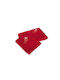Dimcol Weihnachts-Handtuchset 2 Stück 30x50 50x90 Rentier Rot 100% Baumwolle