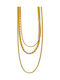 Callajewels Γυναικεία Αλυσίδα Λαιμού Στριφτή από Ατσάλι Επιχρυσωμένη