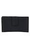 Large Leather Women's Wallet Classic Black