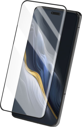Протектор от закалено стъкло Avizar за Honor Magic 6 Pro, устойчив на надраскване, пълно лепило 5D, черен
