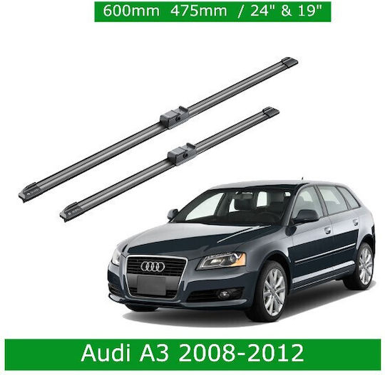 Υαλοκαθαριστήρες Bosch Aerotwin 3398000043 Σετ Εμπρός Audi Α3 2008-2012 600mm 475mm 24" & 19" 2 Τεμάχια