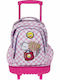 Lyc Sac School Bag Trolley Elementary, Elementary Happy Ji + Cassette Gift with Water Bottle Holder