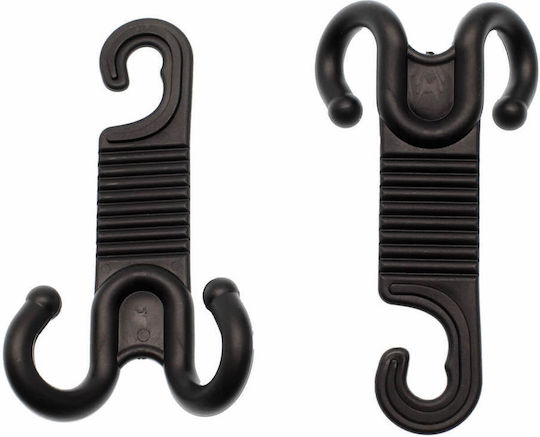 Γάντζος Προσκέφαλου Αυτοκινήτου 2 Τεμάχια Μαύρος Pervoi Ctc-847