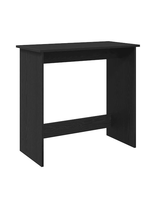 Desk Wooden Black Velvet-Black Metal 80x40x75cm