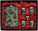Set de Bidoane Bidoane de Băut Camo 4 Pahare Pătrate 4345 240ml