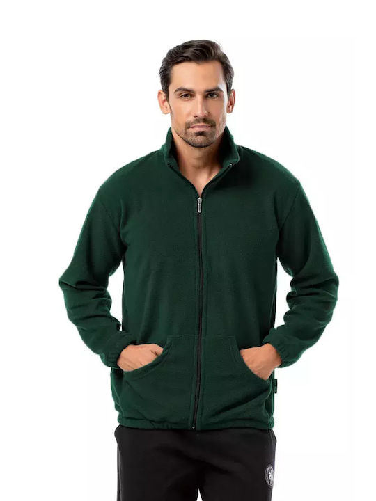 Bodymove Men's Fleece Cardigan Green