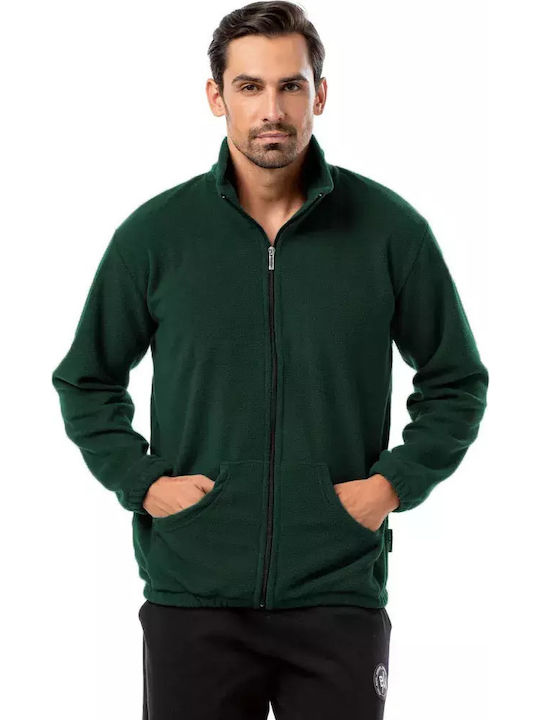 Bodymove Men's Fleece Cardigan Green