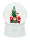 Christmas Snowball Illuminated with Santa Claus 13x13x13cm