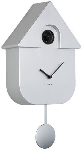 Стенен часовник с кукувица Karlsson Abs 21.5x8.5x41 I металическо сребро