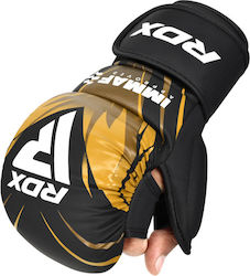 RDX Grappling MMA Ръкавици Кожени Златист RDX Grappling MMA Ръкавици Кожени Златист
