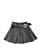 Kinder Rock aus Leder Schwarz