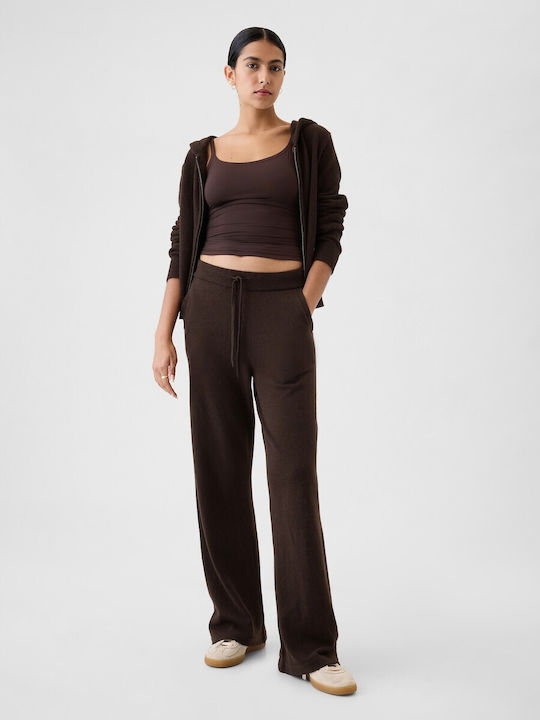 GAP Damen Stoffhose mit Gummiband Terra Braun
