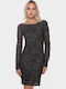 Rochie Mini De Seara Spate Deschis Neagră