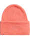 Beanie Γυναικείος Σκούφος με Rib Πλέξη σε Πορτοκαλί χρώμα