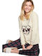 Infiore Winter Women's Pyjama Set Beige, Red