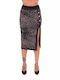 Midi Skirt Brown/black