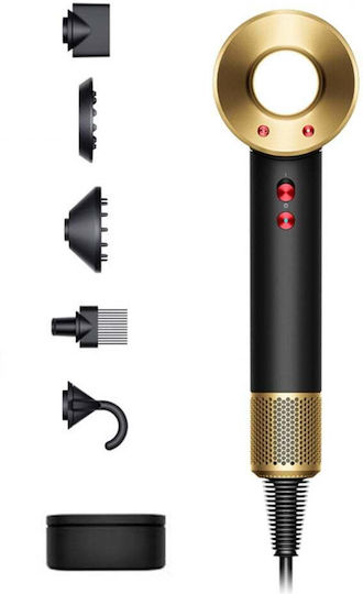Dyson Supersonic HD07 Ionic Professional Hair Dryer Turbo with Diffuser 1600W Onyx / Gold