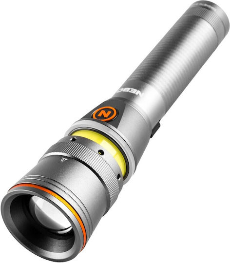 Nebo Rechargeable Flashlight LED IPX4 with Maximum Brightness 400lm Silver