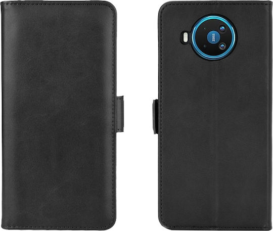 Nokia 8.3 Dual-side Magnetic Buckle Horizontal Flip Leather Case Holder & Card Slots & Wallet Black