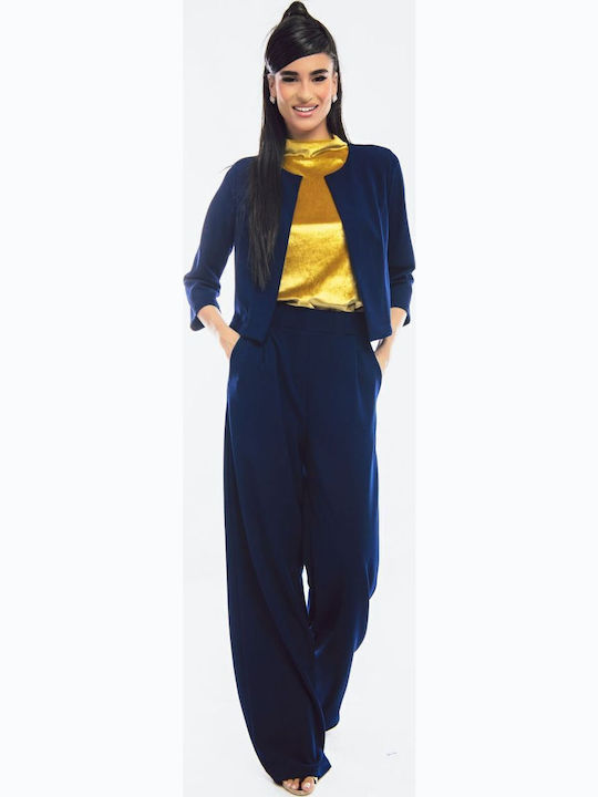 BelleFille Women's Blazer Navy Blue