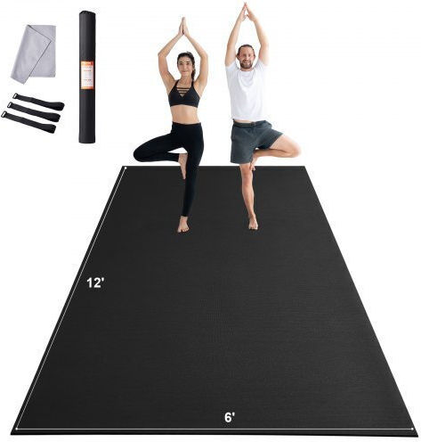 Vevor Στρώμα Γυμναστικής Pilates Μαύρο (365.76x182.88cm)
